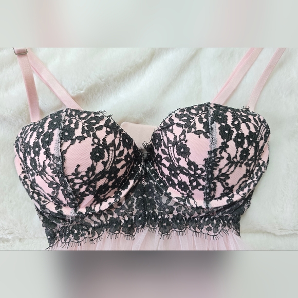 Victoria's Secret Pink Lace-Trim Babydoll Size 34B - Picture 3 of 7